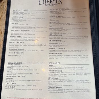 Cheryl’s on 12th - Menu - Breakfast & Brunch Near Me - Portland, Oregon