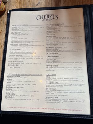 Menu photo 3 Cheryl’s on 12th Portland, OR Menu photo 3 Cheryl’s on 12th Portland, OR