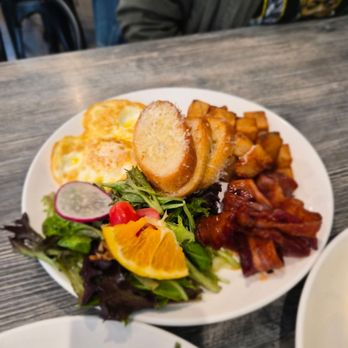 Spork Restaurant - Classic eggs, potatoes, honey sriracha bacon, garlic bread, salad... yummmmmm - Asian Fusion Near Me - San Francisco, California Spork Restaurant - Classic eggs, potatoes, honey sriracha bacon, garlic bread, salad... yummmmmm - Asian Fusion Near Me - San Francisco, California