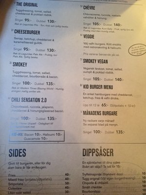 Menu photo 2 Tugg Burgers Göteborg, O