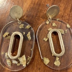 Just the Thing - These lucite earrings are cuter than they appear in this photo and go with everything!