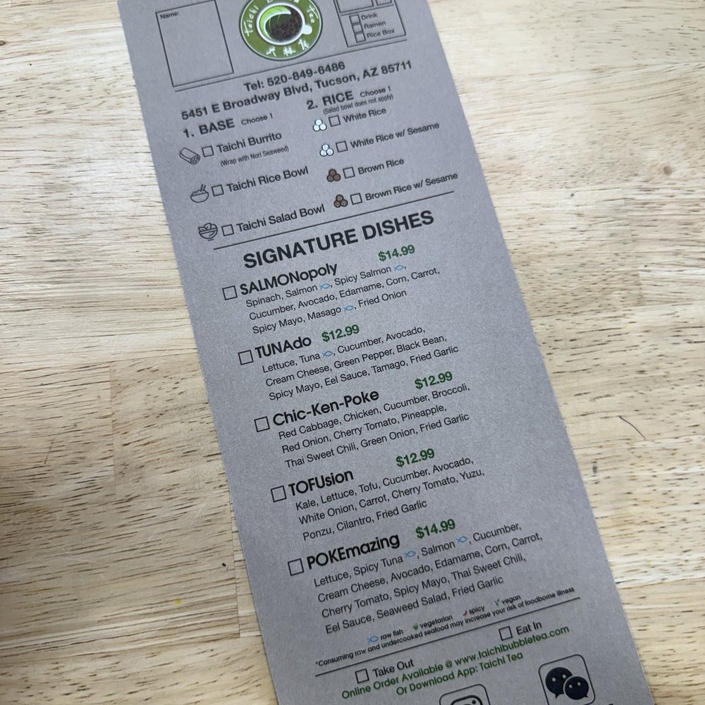 Taichi  Bubble Tea - Ramen Near Me - Tucson, Arizona