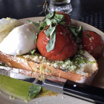 Red Ash - Wood Roasted Vine Tomatoes and Burrata. - Italian Near Me - Austin, Texas Red Ash - Wood Roasted Vine Tomatoes and Burrata. - Italian Near Me - Austin, Texas