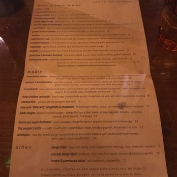 Carmen Jones - Menu - Bars Near Me - Auckland, AUK