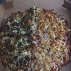 Three Kings Pizza - Half Hawaiian Half Veggie