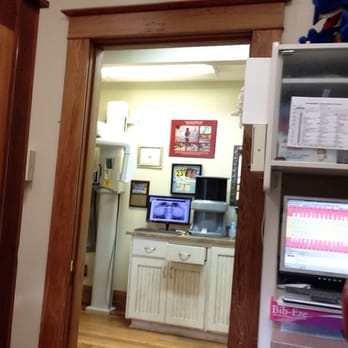 Main St. Dental - Looking back over my shoulder in the chair at the x-ray machine and hallway - General Dentistry Near Me - Buda, Texas
