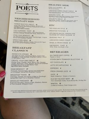 Menu photo 1 Poets Modern Cocktails and Eats Baltimore, MD