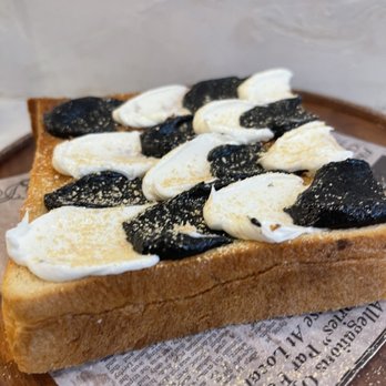 Davelle - Black sesame and cream cheese toast - Japanese Near Me - New York, New York Davelle - Black sesame and cream cheese toast - Japanese Near Me - New York, New York