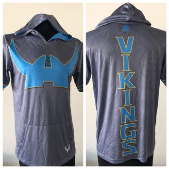 S&B 808 - HILO HIGH SCHOOL VIKINGS Shortsleeve Hooded Shirts with Pockets - Screen Printing Near Me S&B 808 - HILO HIGH SCHOOL VIKINGS Shortsleeve Hooded Shirts with Pockets - Screen Printing Near Me