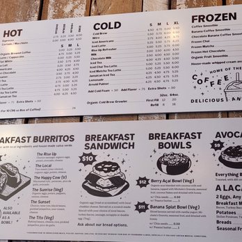 Rise Up Coffee - Menu 8/2026. - Coffee & Tea Near Me - West Ocean City, Maryland Rise Up Coffee - Menu 8/2026. - Coffee & Tea Near Me - West Ocean City, Maryland