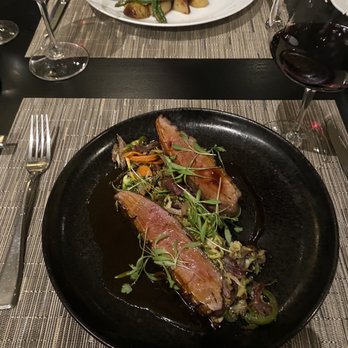 Gallery Restaurant - Duck breast...very good flavor...a little overcooked - New American Near Me - Charlotte, North Carolina