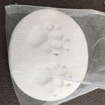 Very Important Pet Mortuary - Beautiful clay imprint of Marshmallow's paws with his name - Pet Cremation Services Near Me - Venice, California Very Important Pet Mortuary - Beautiful clay imprint of Marshmallow's paws with his name - Pet Cremation Services Near Me - Venice, California
