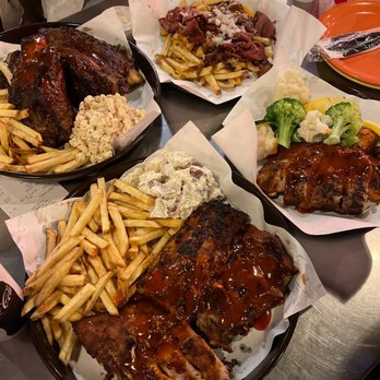 Phil's BBQ - Baby back rib plate, baby back rib & chix plate, beefy rib plate, tri tip fries! - Barbeque Near Me - San Diego, California