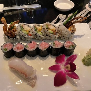 Morimoto - Soft shell crab roll, Japanese snapper nigiri, Negitoro (chopped toro, scallion) roll - Japanese Near Me - Las Vegas, Nevada
