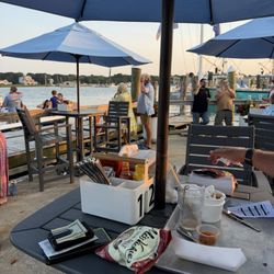Westport Sea Farms - Our table outside