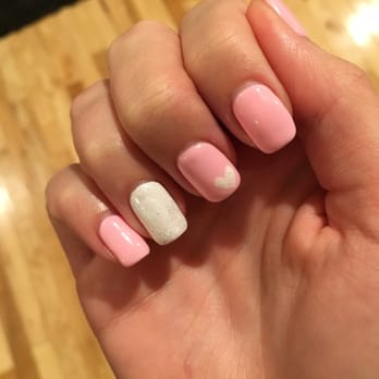Joy Nails & Spa - My gorgeous nails are by Sinthia :) The pink is #45. The white is white nail polish with white glitter. - Nail Salons Near Me - Oceanside, California Joy Nails & Spa - My gorgeous nails are by Sinthia :) The pink is #45. The white is white nail polish with white glitter. - Nail Salons Near Me - Oceanside, California