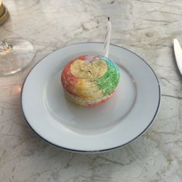 Peanut butter and jelly macaron