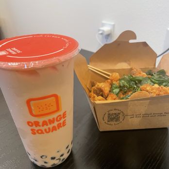 Orange Square - A50. Classic Assam Milk Tea and S02. Basil S&P Popcorn - Taiwanese Near Me - Santa Clara, California Orange Square - A50. Classic Assam Milk Tea and S02. Basil S&P Popcorn - Taiwanese Near Me - Santa Clara, California