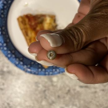 Mr Pizza & Subs - Metal rivet in pizza - Pizza Near Me - Glen Burnie, Maryland