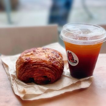 Pixlcat Coffee - Chocolate croissant; Iced Americano - Coffee & Tea Near Me - San Francisco, California Pixlcat Coffee - Chocolate croissant; Iced Americano - Coffee & Tea Near Me - San Francisco, California