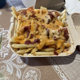Loaded Fries w/ Bacon Added.