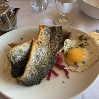 Home Bistro - Home Bistro - Trout with horseradish and a fried egg. - New American Near Me - Cleveland, Ohio Home Bistro - Home Bistro - Trout with horseradish and a fried egg. - New American Near Me - Cleveland, Ohio