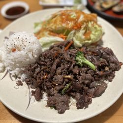 Dake Sushi - Beef Bulgogi dinner. Also came with a soup