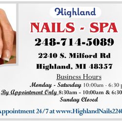 Highland Nails & Spa - Welcome to highland Nails