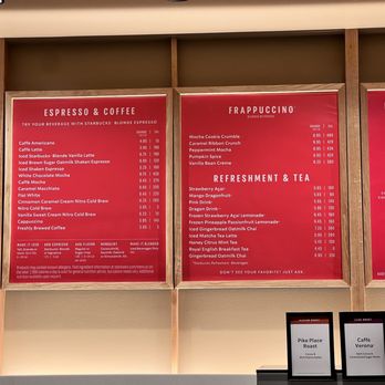 Starbucks - Menu - Coffee & Tea Near Me - North Bend, Washington Starbucks - Menu - Coffee & Tea Near Me - North Bend, Washington