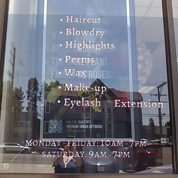 Sol Salon - Services that are being offered at Sol Salon. This is kind of an old sign. Will be replaced by a new one soon. - Hair Salons Near Me - Los Angeles, California