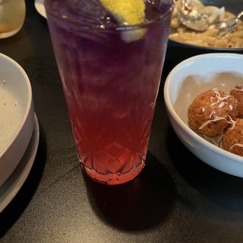 Lolita's Pizza - BOMBAY SUNSET bombay dry gin, lavender-hibiscus tea, herbal blue tea, lemon - Salad Near Me - Poughkeepsie, New York Lolita's Pizza - BOMBAY SUNSET bombay dry gin, lavender-hibiscus tea, herbal blue tea, lemon - Salad Near Me - Poughkeepsie, New York