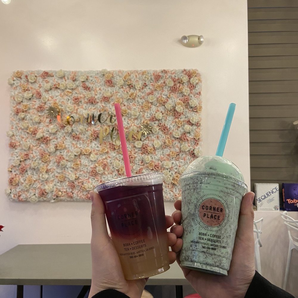 Hooked On Coffee - Left: Yuzu Sunset Lemonade Right: Mint Chip Shake - Coffee & Tea Near Me - Whittier, California Hooked On Coffee - Left: Yuzu Sunset Lemonade Right: Mint Chip Shake - Coffee & Tea Near Me - Whittier, California