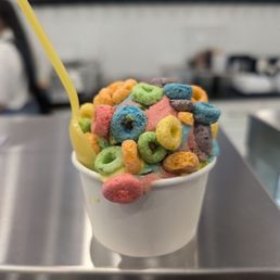 Coco melon with fruit loops Coco melon with fruit loops