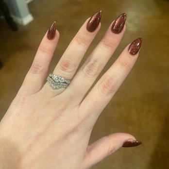 Super Star Nails & Spa - This color was SO gorgeous in person! Like Dorothy's red slippers, I had to get my toes in a matching shade too! - Nail Salons Near Me - Austin, Texas