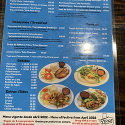 Pupusas Dona Lola - New menu February 2023