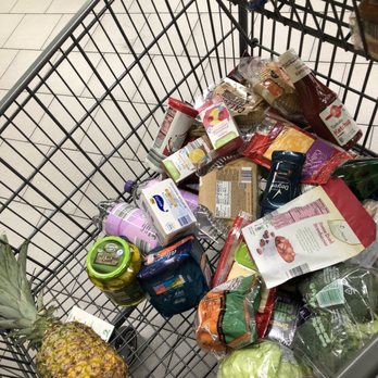 ALDI - My wonderful goods that were just sloppily thrown into the basket. - Grocery Near Me - Buena Park, California