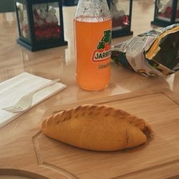 Beef Empanada and Mandarin Jarritos