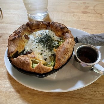Tilikum Place Cafe - Savory Dutch baby - broccoli, bacon and cheddar - New American Near Me - Seattle, Washington