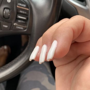 Six Pines Nails - Side view of the lumps or ridges. NOT DOING THE BEST WORK. - Nail Salons Near Me - The Woodlands, Texas Six Pines Nails - Side view of the lumps or ridges. NOT DOING THE BEST WORK. - Nail Salons Near Me - The Woodlands, Texas