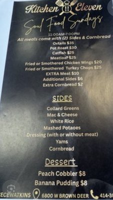 Menu photo 1 Kitchen 11 Eleven Brown Deer, WI