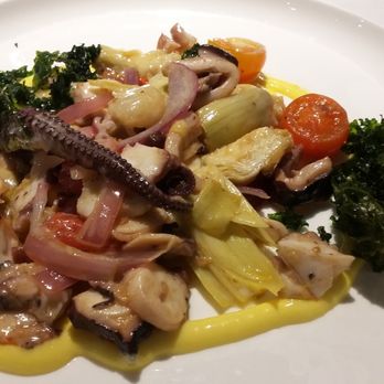 Bon Appetit - Grilled octopus with veggies galore. - New American Near Me - Dunedin, Florida Bon Appetit - Grilled octopus with veggies galore. - New American Near Me - Dunedin, Florida