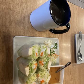 Ginger Thai Restaurant - a plate of food and a cup of coffee - Thai Near Me - Dallas, Texas Ginger Thai Restaurant - a plate of food and a cup of coffee - Thai Near Me - Dallas, Texas