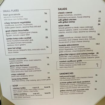 POM Restaurant - Menu at bar - New American Near Me - Indio, California