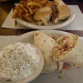 Eastside Lamp Post Restaurant - Fried chicken wrap with cottage cheese. Swiss & mushroom burger with fries. - Breakfast & Brunch Near Me - Akron, Ohio Eastside Lamp Post Restaurant - Fried chicken wrap with cottage cheese. Swiss & mushroom burger with fries. - Breakfast & Brunch Near Me - Akron, Ohio