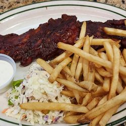 NORMS Restaurant - B B Q Baby Back Ribs fries & Cole Slaw