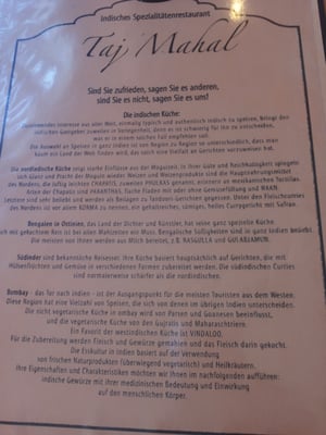Menu photo 2 Taj Mahal Stahnsdorf, BB Menu photo 2 Taj Mahal Stahnsdorf, BB