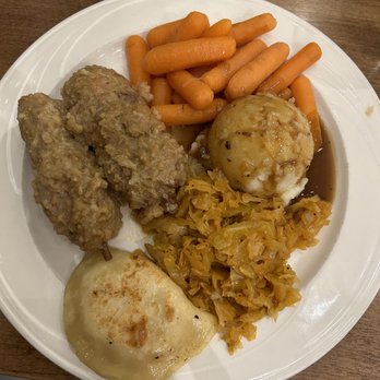 Polonia Restaurant - City Chicken with an added Potato Dumpling - Polish Near Me - Hamtramck, Michigan