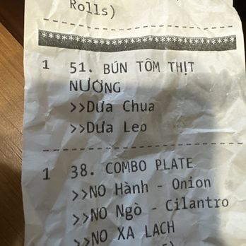 Pho Lee Hoa Phat - The contaminated meal in the photo is BÚN TÔM THỊT NƯỚNG - Vietnamese Near Me - Vacaville, California