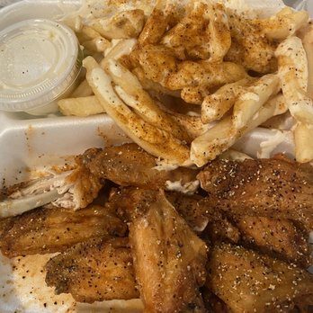 Wing It - All flats Honey garlic& lemon Pepper wings / Cajun ranch fries - Chicken Shop Near Me - Center Point, Alabama