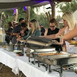 Radiant Party Rentals - Our buffet table of 3 different tacos, rice, beans , quesadillas, and ceviche!